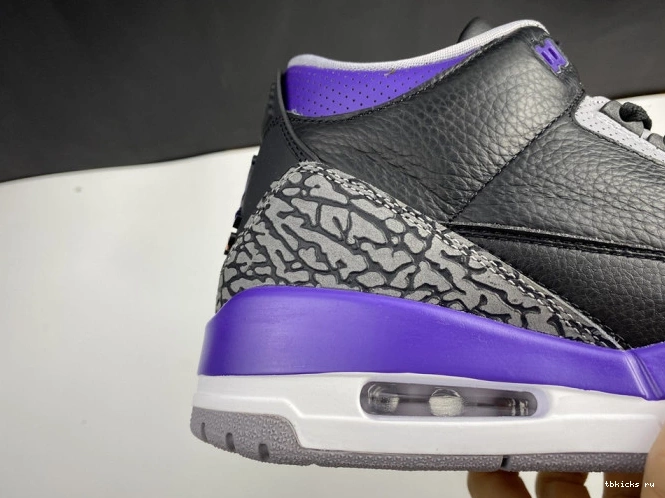 Cheap TB 050 3 Court Jordan Black CT8532 Air Retro Purple 0707